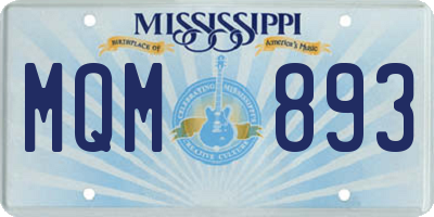 MS license plate MQM893