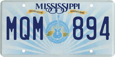 MS license plate MQM894