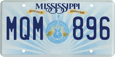 MS license plate MQM896