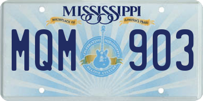 MS license plate MQM903