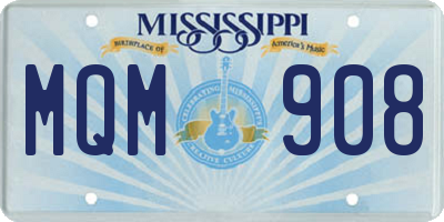 MS license plate MQM908
