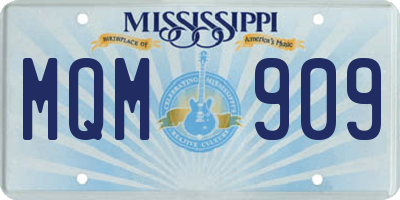 MS license plate MQM909