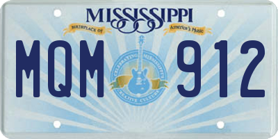 MS license plate MQM912