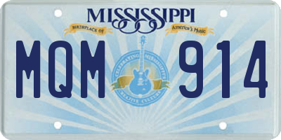 MS license plate MQM914