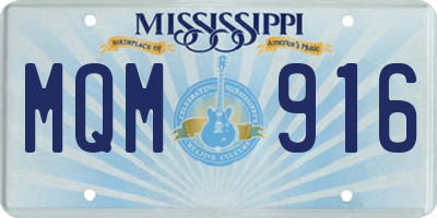 MS license plate MQM916