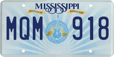 MS license plate MQM918