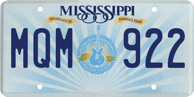 MS license plate MQM922