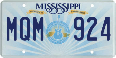 MS license plate MQM924