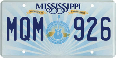 MS license plate MQM926