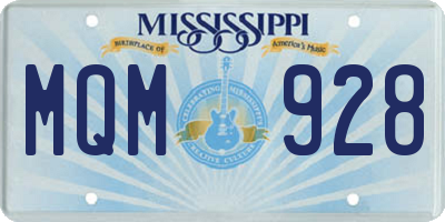 MS license plate MQM928