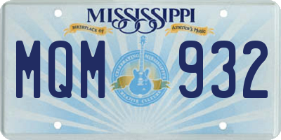 MS license plate MQM932