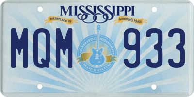 MS license plate MQM933