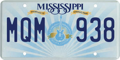 MS license plate MQM938