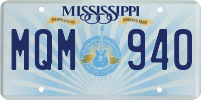 MS license plate MQM940