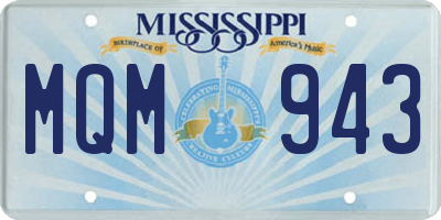 MS license plate MQM943
