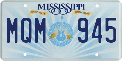 MS license plate MQM945