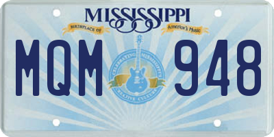 MS license plate MQM948