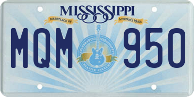 MS license plate MQM950