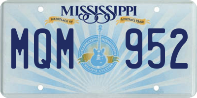 MS license plate MQM952