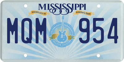 MS license plate MQM954