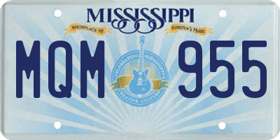 MS license plate MQM955