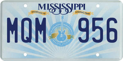 MS license plate MQM956