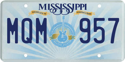 MS license plate MQM957