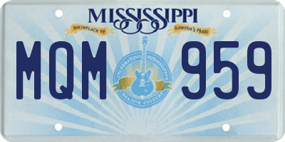 MS license plate MQM959