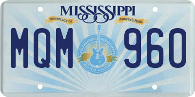 MS license plate MQM960