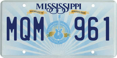 MS license plate MQM961