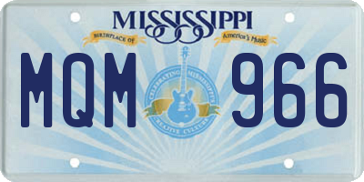 MS license plate MQM966