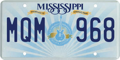 MS license plate MQM968