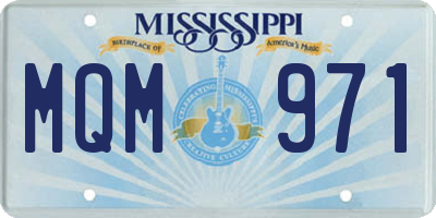 MS license plate MQM971