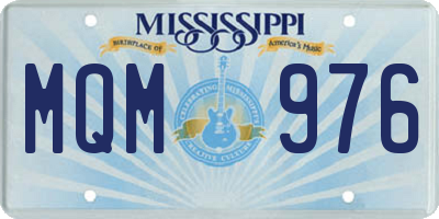 MS license plate MQM976