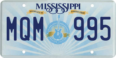 MS license plate MQM995