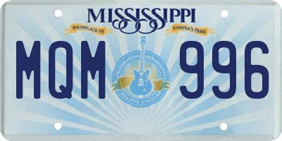MS license plate MQM996