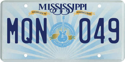 MS license plate MQN049