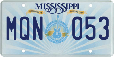 MS license plate MQN053