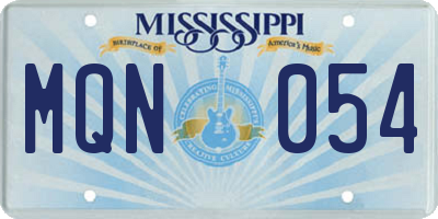 MS license plate MQN054