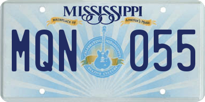 MS license plate MQN055