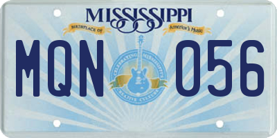 MS license plate MQN056