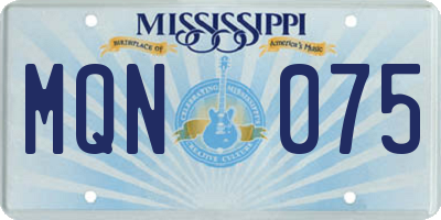MS license plate MQN075