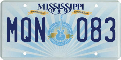 MS license plate MQN083