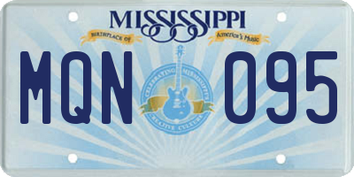 MS license plate MQN095