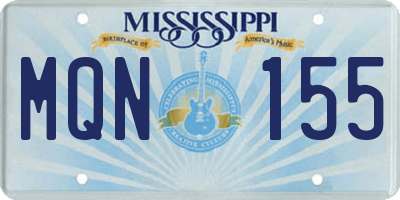 MS license plate MQN155