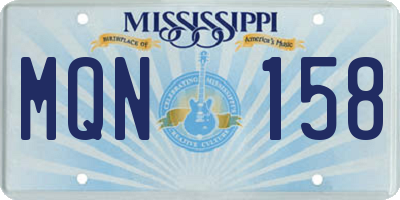 MS license plate MQN158