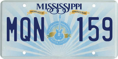 MS license plate MQN159