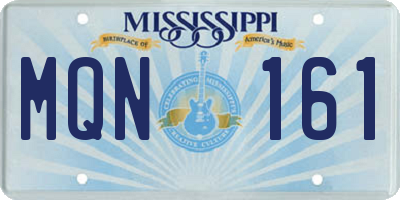 MS license plate MQN161