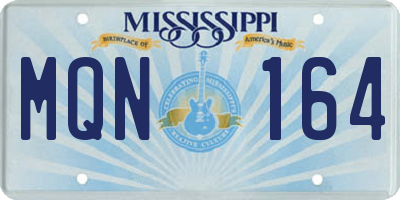 MS license plate MQN164