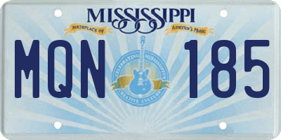 MS license plate MQN185